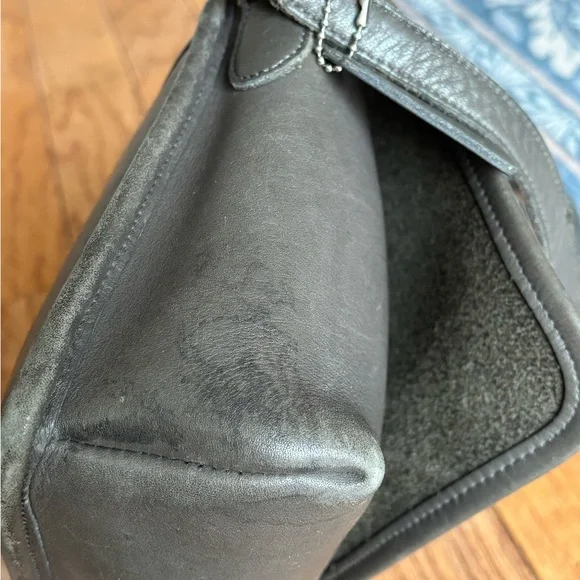 Vintage Grey Coach 9076 Companion Flap Bag - Picture 7 of 10